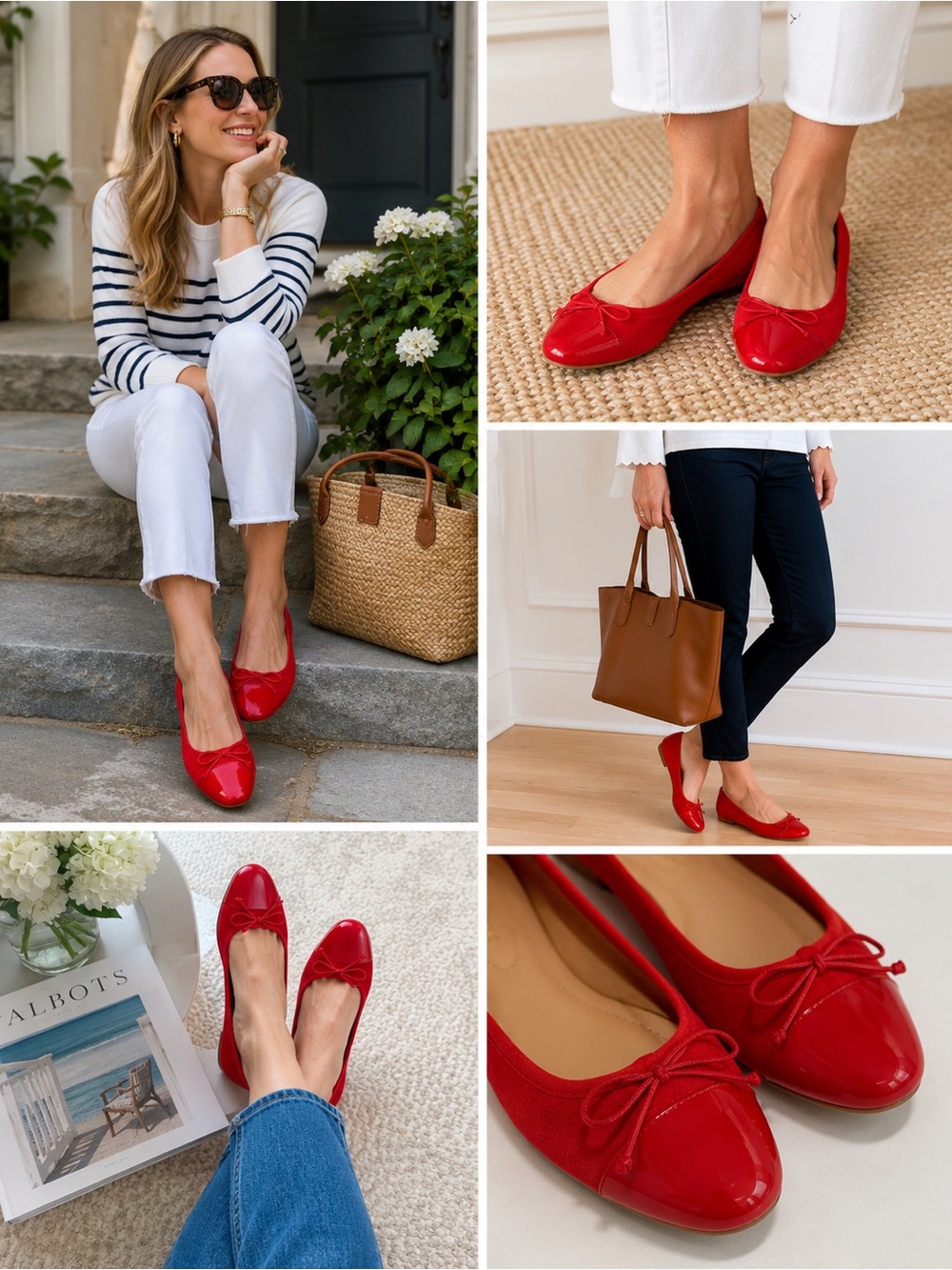 Talbots Valiant Poppy Ansly Toe Cap| Red Suede Ballet Flats | NIB | Size 7M